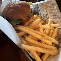 Chicken sandwich with fries   at Cascade Restaurant in Lutsen