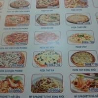 Menu at Italia in Ninh Binh