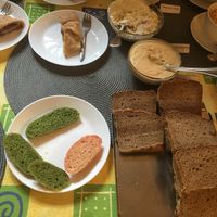 Breakfast table three minutes past 8am at Vital Hotel Novina in Krystofovo Udoli