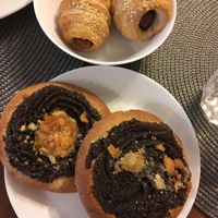 Breakfast- the cakes were not cut in half then at Vital Hotel Novina in Krystofovo Udoli