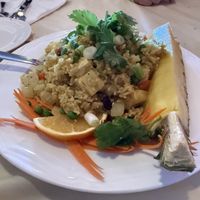 Pineapple Fried Rice - egg removed  at Bunn Thai Bistro in Grover Beach
