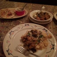 Vegetarian Curry (vegan, in fact) and Naan at Danish's Trattoria in Greenwood