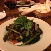 there is often a variation of a polenta and vegetable dish, very tasty.   at Scotty's Table in Missoula