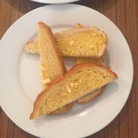 Garlic bread at Crazy Bean Cafe in Great Bookham