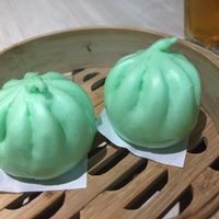 pandan bun at The Veggie in Kowloon