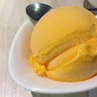 Mango sorbet at The Veggie in Kowloon