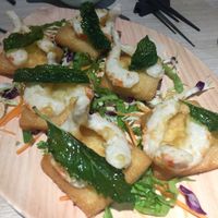 “Shrimp” toast  at The Veggie in Kowloon