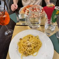 Vegan traditional pasta dishes, pizza, and even desserts! I had the vegan carbonara and the vegan tiramisu   at Origano Campo de' Fiori in Rome