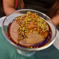 Vegan Chocolate mousse (good) at Origano Campo de' Fiori in Rome