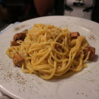 Spaghetti carbonara   at Origano Campo de' Fiori in Rome