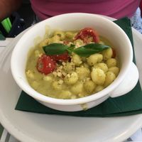 Vegan pesto gnocchi  at Origano Campo de' Fiori in Rome