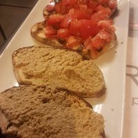 Yum brushetta at Origano Campo de' Fiori in Rome