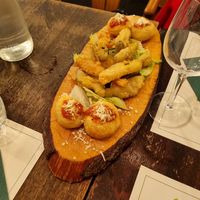 Fritto misto vegano at Origano Campo de' Fiori in Rome