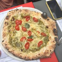 Pesto pizza  at Origano Campo de' Fiori in Rome