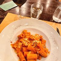 vegan rigatoni at Origano Campo de' Fiori in Rome