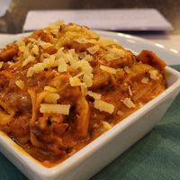 Vegan lasagna at Origano Campo de' Fiori in Rome