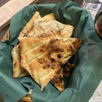 Plain foccacia with rosemary   at Origano Campo de' Fiori in Rome
