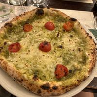 Vegan pesto pizza  at Origano Campo de' Fiori in Rome