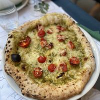 Pesto pizza  at Origano Campo de' Fiori in Rome