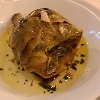 Roman style artichoke (it may not particularly photogenic but it was delicious) at Origano Campo de' Fiori in Rome