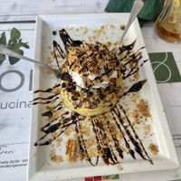 Millefoglie vegana con crema pasticciera, gocce di cioccolato e panna di soia (I can’t recommend this enough!!!)  at Origano Campo de' Fiori in Rome