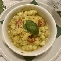 Vegan basil gnocchi  at Origano Campo de' Fiori in Rome