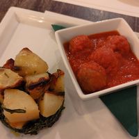 Vegan meatballs dish at Origano Campo de' Fiori in Rome