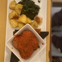 Polpette con patate e verdura   at Origano Campo de' Fiori in Rome