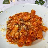 Amatriciana vegan   at Origano Campo de' Fiori in Rome