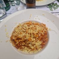 Fettucine al ragu di Seitan at Origano Campo de' Fiori in Rome