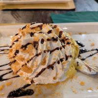 Millefeuille with vegan custard cream and chocolate sauce. at Origano Campo de' Fiori in Rome