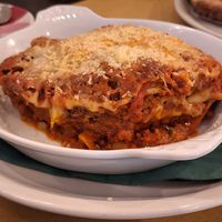 Super delicious lasagna at Origano Campo de' Fiori in Rome