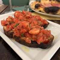 Tomato bruschetta   at Origano Campo de' Fiori in Rome