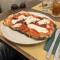 Vegan diavola pinsa  at Origano Campo de' Fiori in Rome