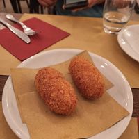 Vegan suppli at Origano Campo de' Fiori in Rome