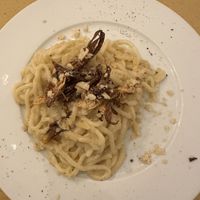 Vegan cacio e Pepe with crispy artichoke   at Origano Campo de' Fiori in Rome