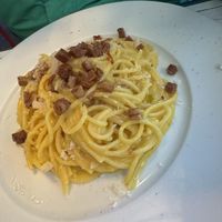 Vegan carbonara  at Origano Campo de' Fiori in Rome