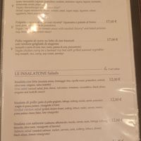 Menu at Origano Campo de' Fiori in Rome