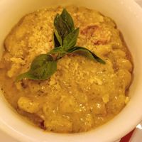 Gnocchi vegan (too salty) at Origano Campo de' Fiori in Rome