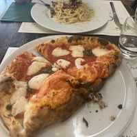 Mezzaluna and cacio e pepe  at Origano Campo de' Fiori in Rome