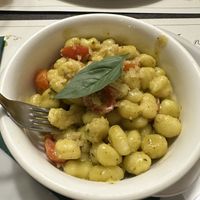 Vegan pesto gnocchi  at Origano Campo de' Fiori in Rome