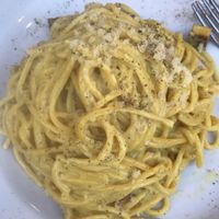 Vegan carbonara at Origano Campo de' Fiori in Rome