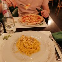Vegan carbonara!! Definitely worth the try! at Origano Campo de' Fiori in Rome