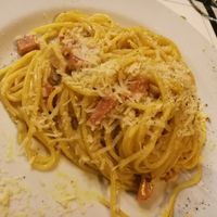 Pasta carbonara at Origano Campo de' Fiori in Rome