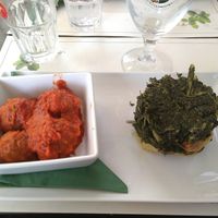 Vegane meatballs at Origano Campo de' Fiori in Rome