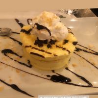 Vanilla cream dessert at Origano Campo de' Fiori in Rome