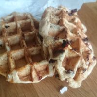 Vegan waffles at Boulangerie Ghysens in Herstal