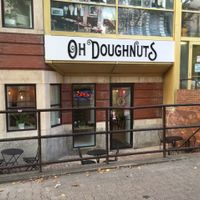 Exterior of shop (located down some stairs). at Oh Doughnuts in Winnipeg
