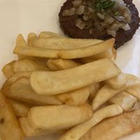 Tasted like a diff kind of burger with fries  at Delice & Sarrasin in New York City