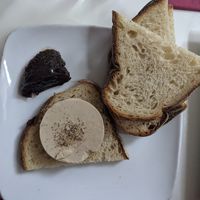 Appetizer: pate and fig jam at Delice & Sarrasin in New York City